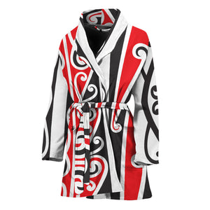 Maori Tribal Print Women's Bathrobe