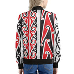 Maori Tribal Print Women's Bomber Jacket