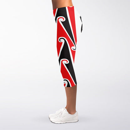Maori Tribal Print Women's Capri Leggings