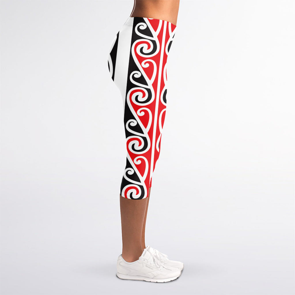 Maori Tribal Print Women's Capri Leggings