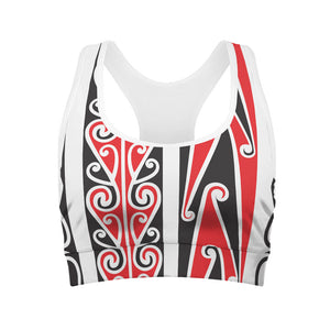 Maori Tribal Print Women's Sports Bra