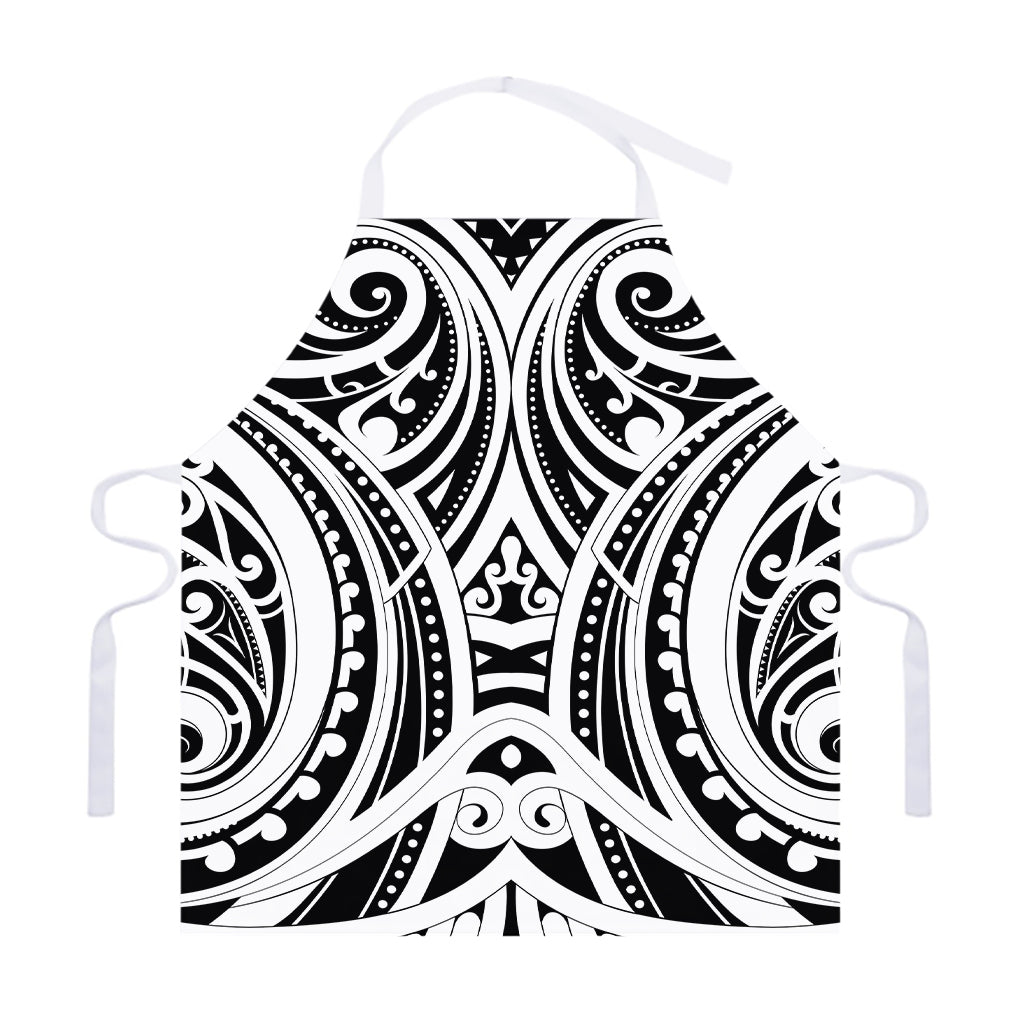 Maori Tribal Tattoo Pattern Print Adjustable Apron