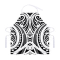 Maori Tribal Tattoo Pattern Print Adjustable Apron