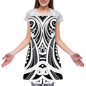 Maori Tribal Tattoo Pattern Print Adjustable Apron