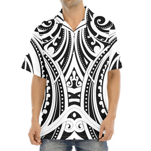 Maori Tribal Tattoo Pattern Print Aloha Shirt