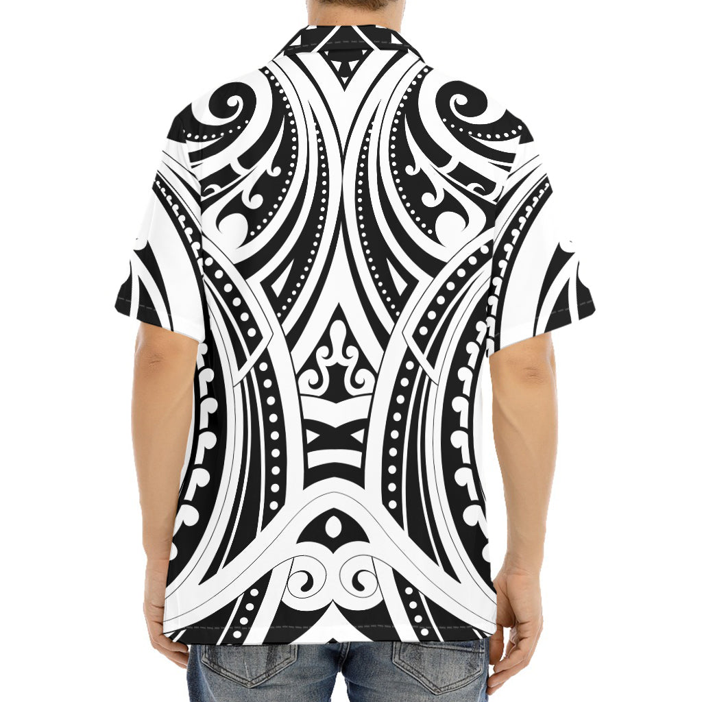 Maori Tribal Tattoo Pattern Print Aloha Shirt