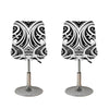 Maori Tribal Tattoo Pattern Print Bar Stool Covers