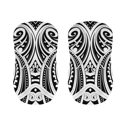 Maori Tribal Tattoo Pattern Print Bar Stool Covers