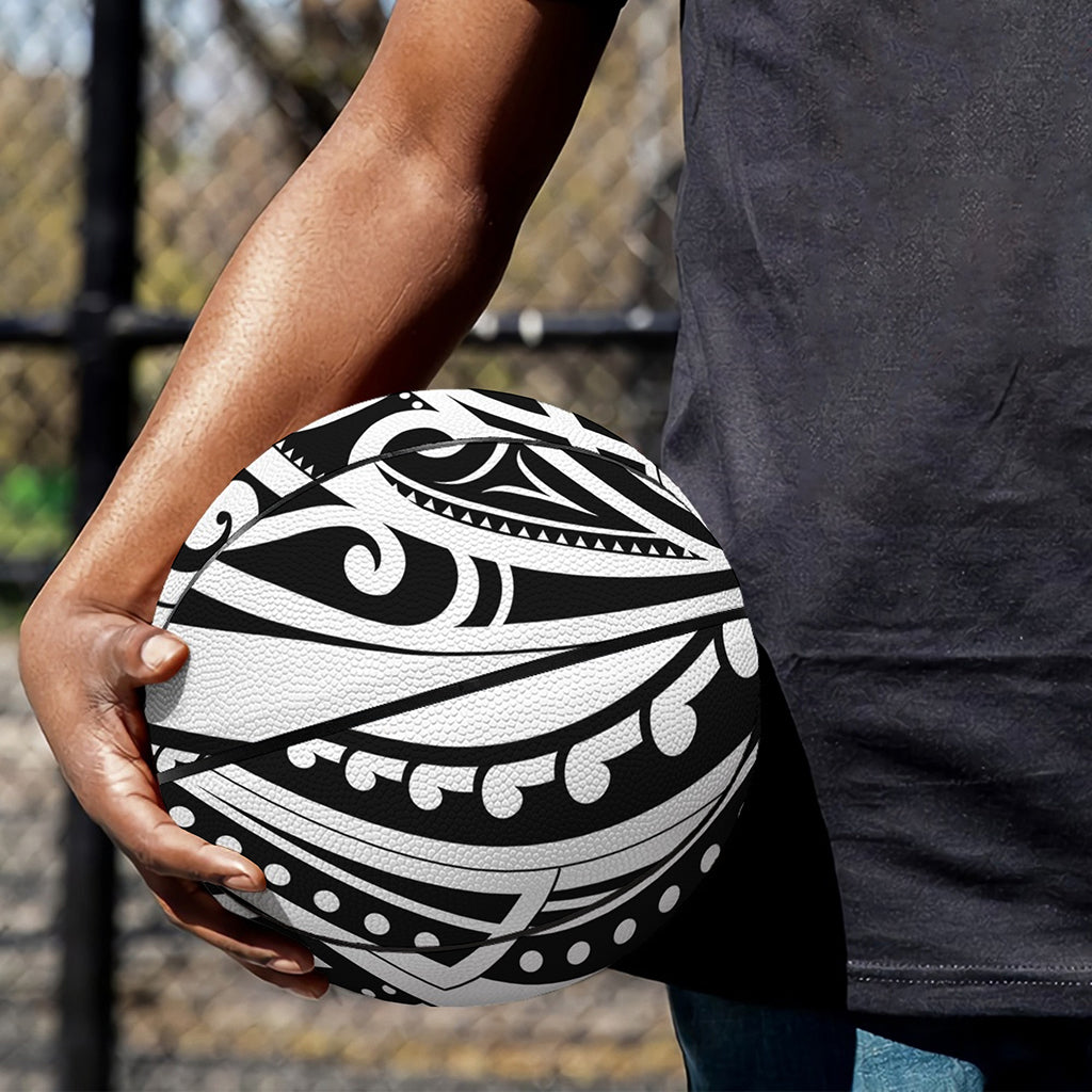 Maori Tribal Tattoo Pattern Print Basketball