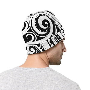 Maori Tribal Tattoo Pattern Print Beanie