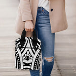 Maori Tribal Tattoo Pattern Print Bible Tote Bag