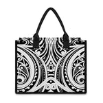 Maori Tribal Tattoo Pattern Print Canvas Tote Bag