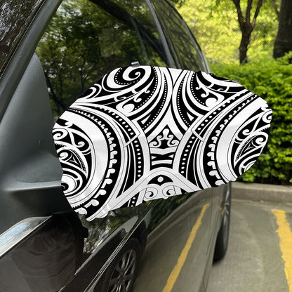 Maori Tribal Tattoo Pattern Print Car Side Mirror Covers