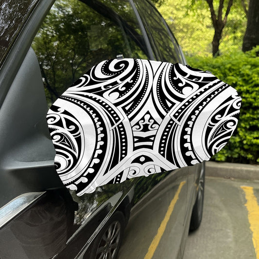 Maori Tribal Tattoo Pattern Print Car Side Mirror Covers