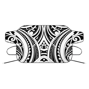 Maori Tribal Tattoo Pattern Print Car Windshield Snow Cover