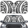 Maori Tribal Tattoo Pattern Print Car Windshield Sun Shade