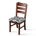 Maori Tribal Tattoo Pattern Print Chair Cushion Cover