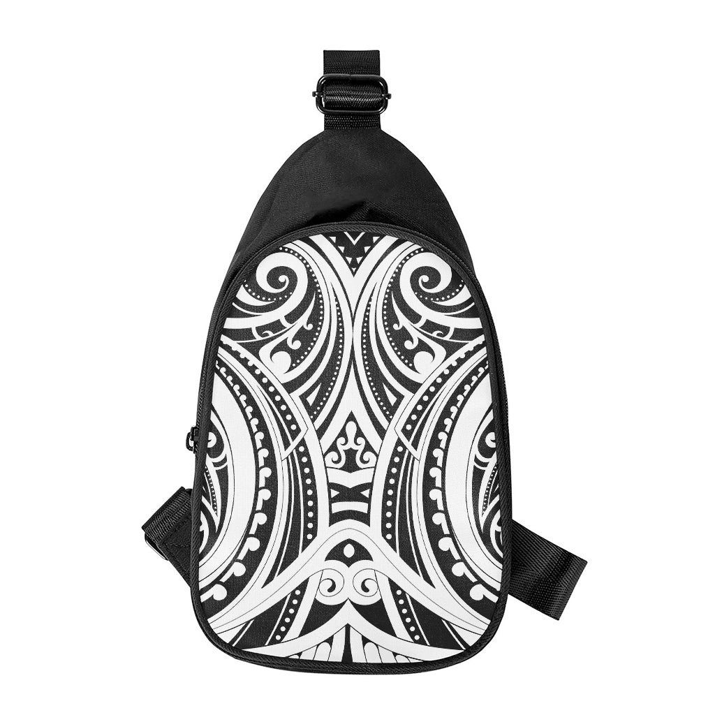 Maori Tribal Tattoo Pattern Print Chest Bag