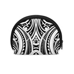 Maori Tribal Tattoo Pattern Print Coin Purse