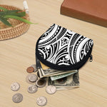 Maori Tribal Tattoo Pattern Print Coin Purse