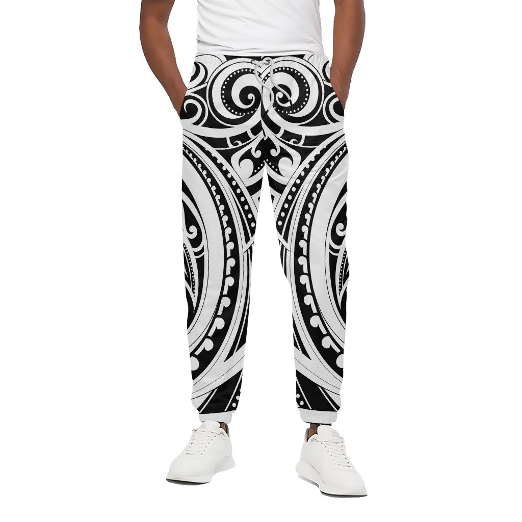 Maori Tribal Tattoo Pattern Print Cotton Pants