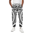 Maori Tribal Tattoo Pattern Print Cotton Sweatpants