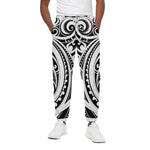 Maori Tribal Tattoo Pattern Print Cotton Pants