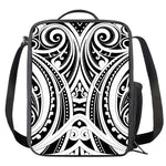 Maori Tribal Tattoo Pattern Print Crossbody Lunch Bag
