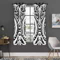 Maori Tribal Tattoo Pattern Print Grommet Curtain Panels