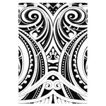 Maori Tribal Tattoo Pattern Print Curtain