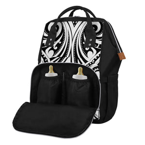 Maori Tribal Tattoo Pattern Print Diaper Bag