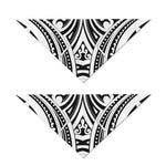 Maori Tribal Tattoo Pattern Print Dog Bandana