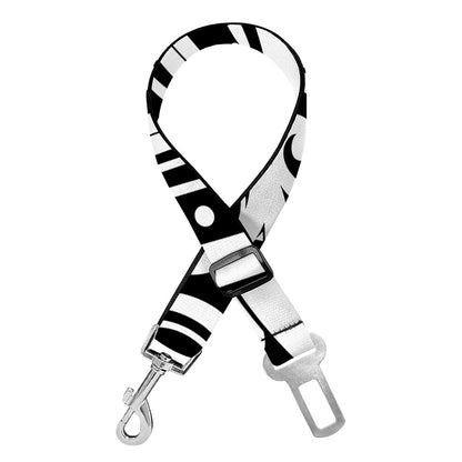 Maori Tribal Tattoo Pattern Print Dog Seat Belt