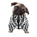 Maori Tribal Tattoo Pattern Print Dog Zip Up Jacket