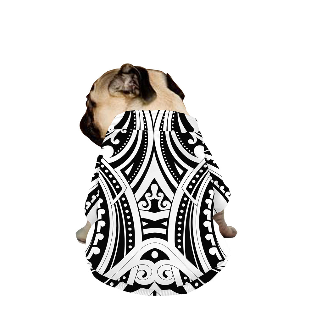 Maori Tribal Tattoo Pattern Print Dog Zip Up Jacket