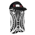 Maori Tribal Tattoo Pattern Print Double Neoprene Wine Tote