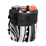 Maori Tribal Tattoo Pattern Print Drawstring Makeup Bag