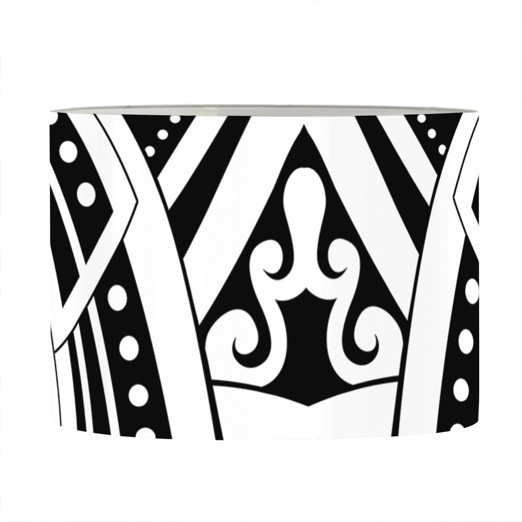 Maori Tribal Tattoo Pattern Print Drum Lamp Shade