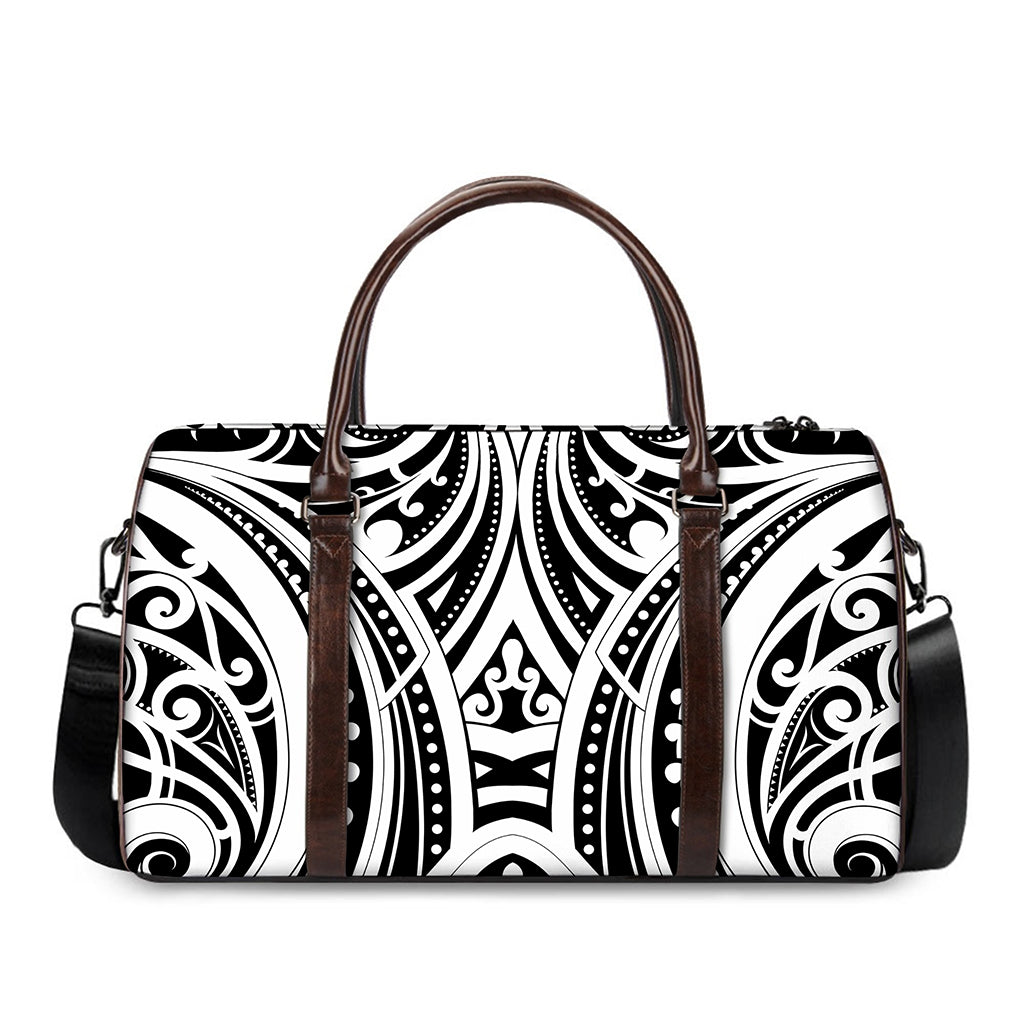 Maori Tribal Tattoo Pattern Print Duffle Bag