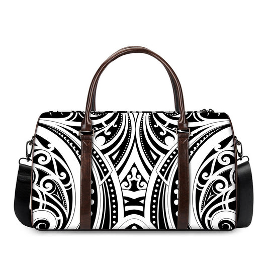 Maori Tribal Tattoo Pattern Print Duffle Bag