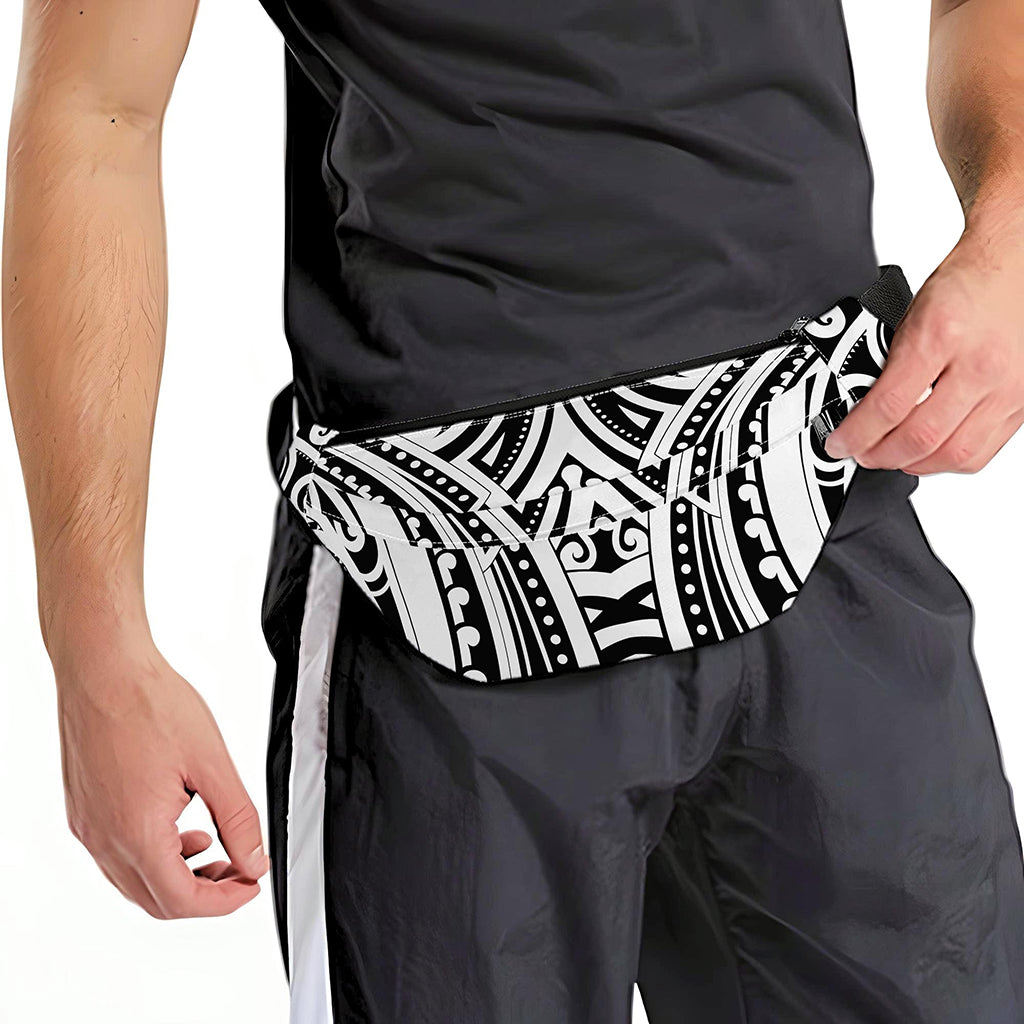 Maori Tribal Tattoo Pattern Print Fanny Pack