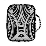 Maori Tribal Tattoo Pattern Print Front Pocket Bible Bag