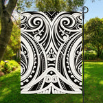 Maori Tribal Tattoo Pattern Print Garden Flag