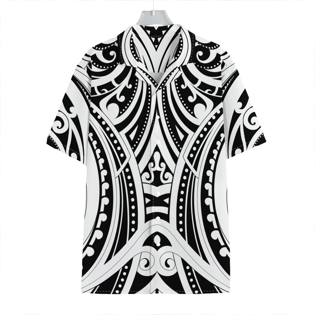 Maori Tribal Tattoo Pattern Print Hawaiian Shirt