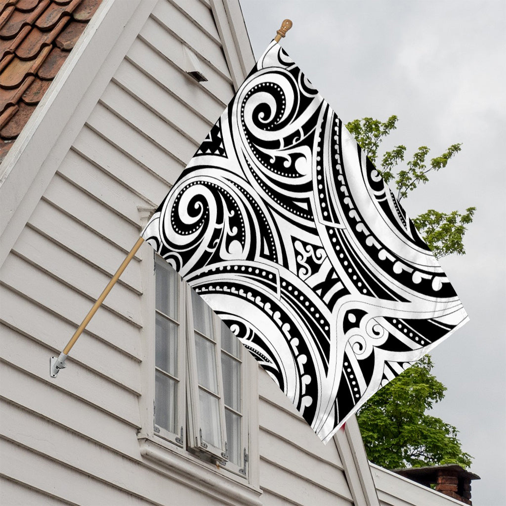 Maori Tribal Tattoo Pattern Print House Flag