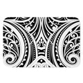 Maori Tribal Tattoo Pattern Print Indoor Door Mat