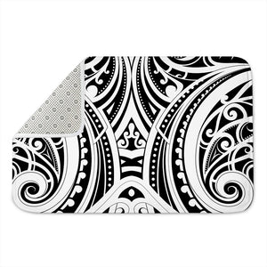 Maori Tribal Tattoo Pattern Print Indoor Door Mat