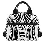 Maori Tribal Tattoo Pattern Print Insulated Lunch Bag