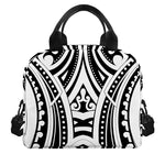 Maori Tribal Tattoo Pattern Print Insulated Lunch Bag
