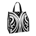 Maori Tribal Tattoo Pattern Print Insulated Lunch Tote